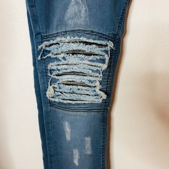 Alive Denim Destroyed Biker Jeans - Picture 6 of 6